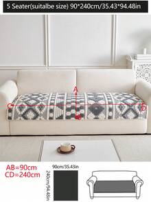 1pc All-Season Universal Sofa Cover, Modern Minimalist Non-Slip Sofa Seat Cushion Cover, Dust-Proof, Dirt-Resistant, Machine Washable, Hand Washable, Fresh Fashionable Soft Non-Fading Non-Shedding Sofa Cover Cloth, Bedroom Decor, Pet-Friendly Protective Cover, Adjustable Corner Sofa Cover Suitable For Bedroom, Office, Living Room, Combination Furniture, L-Shaped Sofa And 1234-Seater Sofa - Grey - View 15