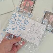 Back To School 3pcs Pearl Rhinestone Stickers Heart Music Note Star Self-Adhesive Crystal Gem Stickers Aesthetic Pastel Decals For Goo Card Journal Scrapbook Phone Case Photo Frame DIY Crafts Makeup Nail Decor Party Supplies Heart Stickers - Multicolor - View 12