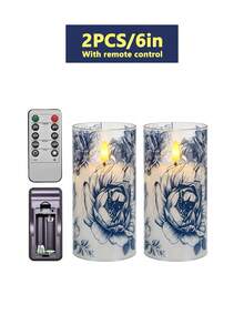 3pcs Flameless Flickering Candle Lights With Timer Remote Control, Battery Operated Warm Glow Candles, Suitable For Christmas, Halloween, Valentine's Day, Mother's Day, Wedding, Party, Gift, Festival - Transparent-warm Light - View 11