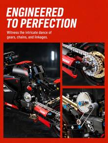 Mainan Model Sepeda Motor Dewasa, Kit Modular Sepeda Motor Mini Mewah Skala 1:8 dengan Balok Bangunan yang Dirancang untuk Dewasa, Cocok untuk Aktivitas Bermain Game yang Mendalam bagi Dewasa - MultiWarna - View 5