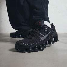 Nike New Low-Top Comfortable Breathable Running Cushioning SHOX TL Casual Shoes - Black - View 4