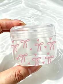 粉色蝴蝶結旅行分裝瓶，適用於面霜、乳液及其他護膚產品，可重複使用，適合卸妝乳、泥膜、身體乳、護手霜等，海灘、夏季、郵輪及各種旅行必備，亦是送給朋友、家人、閨蜜或同學的完美禮物 - 彩色 - 查看 3