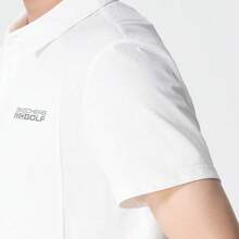 Skechers Camiseta polo de manga corta para hombre, serie de golf, con cuello tipo polo, diseño raglán, tejido de malla y secado rápido - Blanco - Ver 5