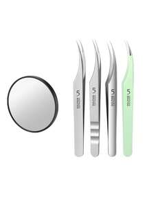 Set Alat Ekstraksi Jerawat & Komedo Stainless Steel 1/2/5 buah, Perlengkapan Alat Ekstraksi Profesional, Cocok untuk Semua Jenis Kulit, dengan Kotak Penyimpanan Portabel, untuk Mencabut Bulu Alis dan Bulu yang Tumbuh ke Dalam, Membersihkan Komedo di Wajah dan Hidung - Model baru - View 7