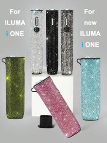 BLBLBL 1SET (1pc Protective Case + 1pc Disassembly Tool) Multi-Color Solid Color Sparkling Rhinestone 360° Artificial Diamond With Large Hanging Hole Luxury Electronic Cigarette Protective Shell FOR IQOS ILUMA I ONE/ILUMA ONE; Suitable For Daily Protection Of Your IQOS Lrma I-One, The Diamond Sparkling Features Are Even More Prominent Under Brilliant Lights And Sunlight! More High-End As A Gift - Diamond Version - View 10
