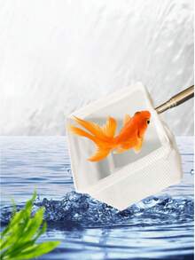 水族魚撈網，可伸縮長手柄，用於捕捉魚類與蝦類，水族箱清潔工具與配件 - 白色 - 查看 5