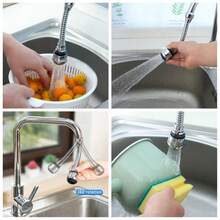 3pcs Set, Rotating Faucet Spray Head,Dual-Length Aerator Pack,360-Degree Swivel Splash Filter,With Plumber'S Tape,Upgraded Bubbler Device For Sink, Bathtub, Shower Fixture, Quick Connect Adapter - Long + Short + Tape - View 11
