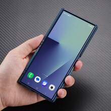 1pc Multi-Color Kevlar Magnetic Carbon Fiber Texture Integrated Hinge Gradient Layer Luxury High-End Water Transfer Matte Leather Texture PC Dual-Side Protective Case For Samsung Galaxy Z Fold 8/Z Fold 8 Ultra/Z Fold 7/Z Fold 6/Z Fold 5/Z Fold 4 - Multicolor - View 7