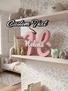 Exquisite Personalized Double-Layer Acrylic Name Plate, Customizable Name And Initials, Optional Colors And Fonts, Suitable For Bedroom Walls, Door Signs And Party Decor, Perfect Thoughtful Customized Memorial Gift For Family And Friends - Multicolor - View 1