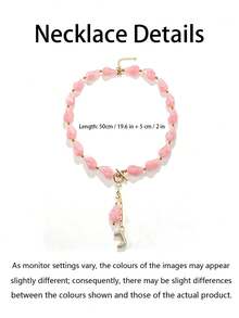 1Pc Chunky Beaded Choker Necklace For Women Statement Necklace With Gold LettersAdjustable Beach Summer Jewelry Boho Necklaces - 1pc - View 3