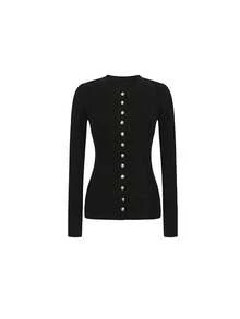 Women's Knitted Cardigan Korean Style Spring Top Outerwear Black Unique Beautiful Youthful Cardigan - Black - View 10