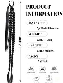 European & American Fashion Women's Twisted Double Braided Ponytail Wig Hair Extension Scrunchie Style - Multicolor - View 10