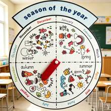 1/2pcs Weather Wheel, Preschool Education Learning Tool, Season & Month Wheel, Teaching Tool, Unique Home Office Educational Gift, First Day Of School - Multicolor - View 10