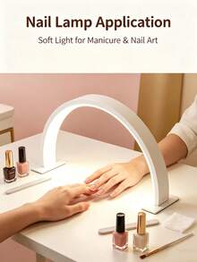 Half-Circle LED Nail Lamp, Desktop Arch Design, Portable USB Eye-Protection Light, Shadowless And Non-Blackening, Fast Drying For Both Hands, Exclusive For Nail Artists, Rotatable And Adjustable Lighting, Suitable For Salons And Studios - Multicolor - View 5