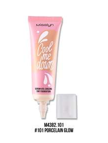 MISSLYN 1件裝 Cool Me Down Serum Veil 酷涼色號底妝液，液態霧面粉底，涼感效果，中度可疊加遮瑕，保濕精華質地，平滑無瑕妝效，毛孔模糊控油，輕盈日常底妝 - #101 Porcelain Glow - 查看 8