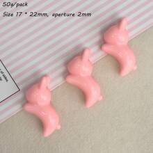25 hạt acrylic rời màu trơn Summer Fantasy hình thỏ nảy, phụ kiện DIY làm dây điện thoại và dây buộc tóc - Nhiều màu - Xem 11