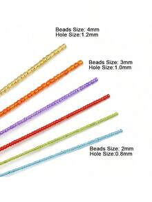 2mm 72g 6000pcs Multicolor Glass Seed Beads, Suitable For DIY Jewelry Making, Such As Bracelets, Pendants, Necklaces, Earrings And Other Accessories - Silver Rice Beads In a Jar - View 2