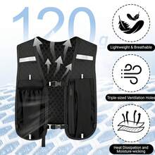 1pc Sports Running Vest Bag, Lightweight Breathable Mesh Back Panel, Dual-Use Waist & Chest Pack, With Large Main Compartment For Phone Storage, Ergonomic Hands-Free Design. Suitable For Fitness, Hiking, Cycling, Travel, Marathon, For Camping - Multicolor - View 7