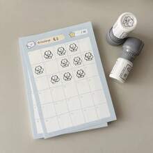 A6 50sheets DCute Self-Discipline Memo Pad, 30 Day Habit Tracker Fitness, Learning, Reading, Check-In Removable Notes Planner - Rectangle - View 1