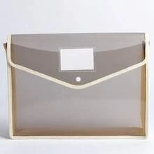Carpeta expandible de plástico, bolsa sobre transparente con cierre de presión, sin divisores, gran capacidad, múltiples colores disponibles, adecuada para tamaño A4/Carta (color aleatorio) - 1 ud. - Ver 8