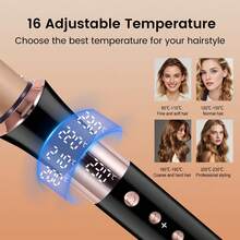 Hatteker 1pc Multi-Function Curling Iron, Adjustable Temperature Electric Curling Wand For Home Use, Large Wave & Wool Styling - Multicolor - View 6