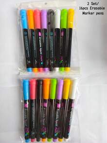 8/16pcs Magnetic Erasable Markers, Colorful Water-Based Dust-Free Liquid Chalk, LED Blackboard Fluorescent Board Pens, Easy To Wipe And Clean, Smooth Writing, Suitable For Glass, Blackboard, Business And Restaurant Use - Marker Pen - View 11