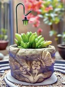 10pcs Mini Decorative Set, Glowing Mini Landscape Model, Mini Potted Plant Decor, Mini Party Craft, Elf Style Miniature Scene Model, Magic Garden Decor, Halloween Decor, Fantasy Theme Design, Lightweight And Exquisite Accessories - A - View 10
