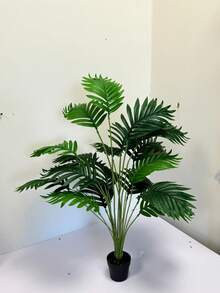 Large Artificial Green Palm Coconut Tree - Wedding Decoration Garden Modern Decor Home Decor, Maintenance-Free Evergreen Wealth Tree Artificial Plant Faux Flower | Evergreen Potted Plant, Large Leaf Decorative Tree - Home Ornamental Tree/Suitable For Halloween, Christmas Decoration - Multicolor - View 6