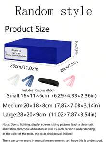 3Pcs Magnetic Gift Boxes With Ribbon, Luxury Reusable Gift Packaging Box For Christmas, Wedding, Birthday, Holiday Party Present Storage (Blue) - Blue - View 4