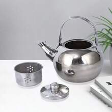 1pc Elegant Stainless Steel Teapot, Designed Specifically For Tea Brewing. Suitable For Hotels, Restaurants, Cafes And Snack Bars. Can Also Be Used As A Water Kettle. - Multicolor - View 6
