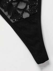 Custom Gold Pendant Name Thong Customizable Any Name Pendant Thong Custom Thong Bikini Couple Gift - Black - View 6