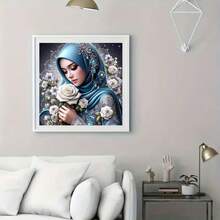 1 قطعة مجموعة رسم الماس 5D DIY بنمط امرأة جميلة - فن الماس الكامل الدائري، حرفة الفسيفساء، ديكور جدار المنزل، بدون إطار - بدون إطار - مشاهدة 4
