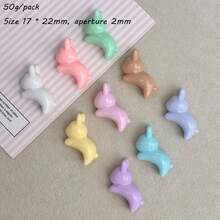 25 hạt acrylic rời màu trơn Summer Fantasy hình thỏ nảy, phụ kiện DIY làm dây điện thoại và dây buộc tóc - Nhiều màu - Xem 14
