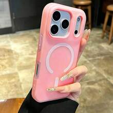Simple Luxury Candy Color Jelly Two-In-One Magnetic Wireless Charging Mobile Phone Case, Fashionable And Lightweight High-Quality Birthday Gift Perfect For Girlfriend, Wife And Friend High-End Elegant Fashion Business Souvenir Best Choice For IPhone17/17PRO/17PORMAX/13/13PRO/13PROMAX14/14PRO/14PROAMX 15/15PRO/15PROAMX/11/4plus/15PLUS/16/16PRO - 粉色 - 查看 25
