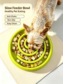 Mangkuk Makan Anjing Spiral Slow Feeder Anti-Tersedak Anti-Selip Mangkuk Makanan Hewan Peliharaan Mudah Dibersihkan Mangkuk Makan Interaktif untuk Anjing Kecil dan Kucing - Beraneka warna - View 1