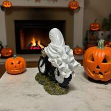 Halloween Magical Witch Highland Cow Resin Ornament – ​​Broom & Pumpkin Decor For Home & Gifts - Multicolor - View 4