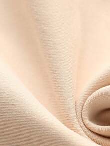 2件組大童圓領短袖T恤，簡約印花圖案，寬鬆休閒時尚短褲，夏季新款套裝 - 杏色 - 查看 10