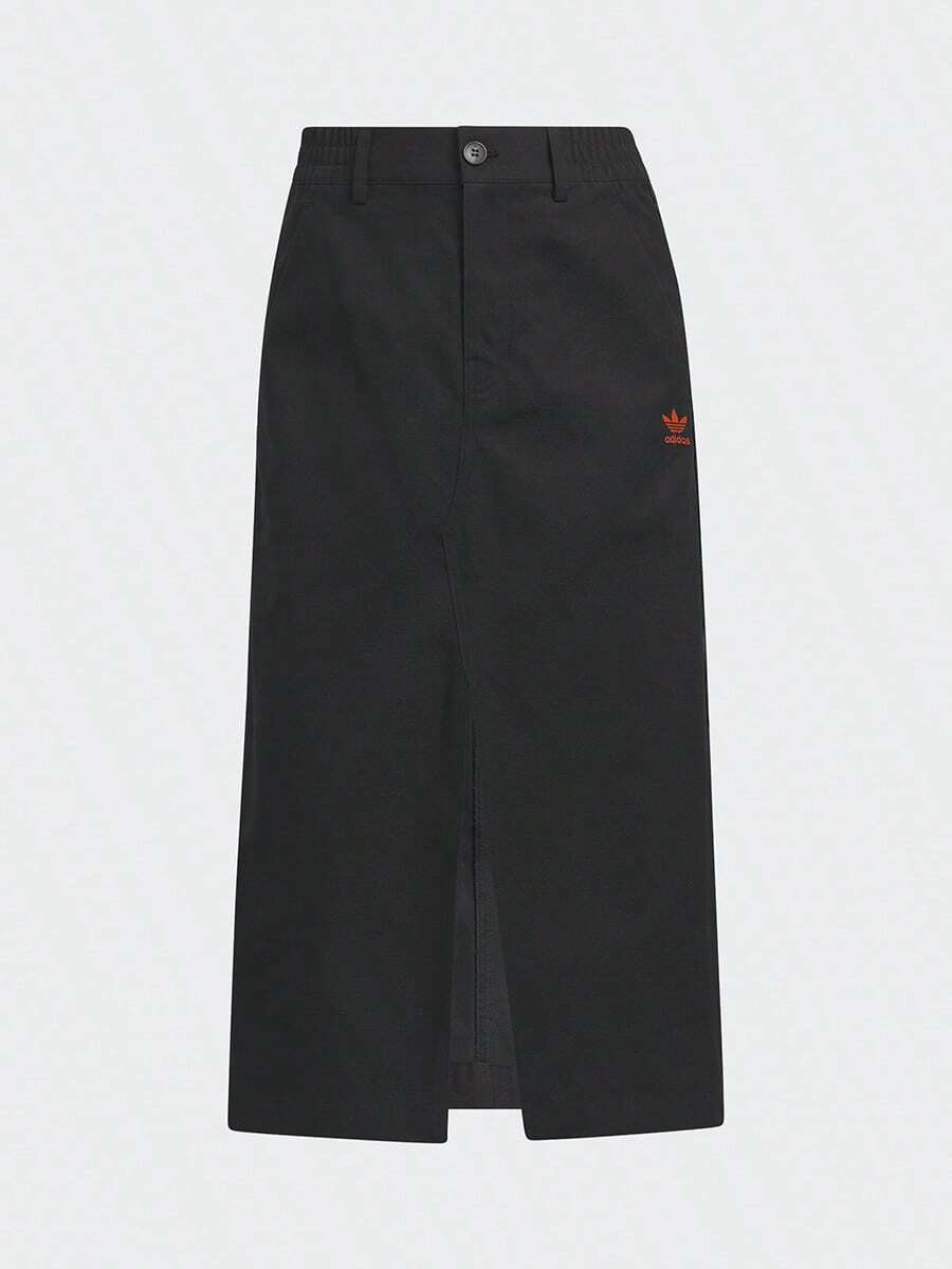Adidas Women's Summer Minimalist Versatile Front Slit Loose Athletic Skirt JE3493 - Black - View 1