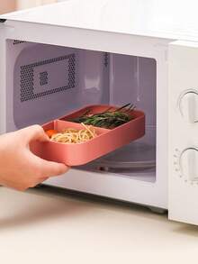 1pc Japanese Style Double Layer Bento Box, Back To School Divided Lunch Box, Portable Lunch Box, Sushi Rice Box, Office Worker Japanese Fresh-Keeping Box, Student Portable Lunch Box, Sandwich Lunch Box, Microwave And Dishwasher , Suitable For Students, Office, Outdoor - View 8