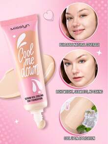 MISSLYN 1件裝 Cool Me Down Serum Veil 酷涼色號底妝液，液態霧面粉底，涼感效果，中度可疊加遮瑕，保濕精華質地，平滑無瑕妝效，毛孔模糊控油，輕盈日常底妝 - #101 Porcelain Glow - 查看 3