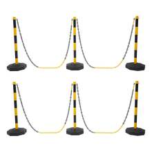 6-Pack Adjustable Traffic Cones, Crowd Control Bollards With Water And Sand-Fillable Base For Construction Sites, Parking Lots, And Road Closures - A - View 8