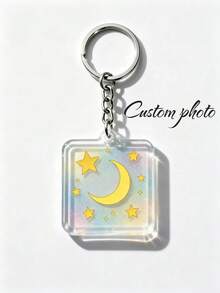 Custom Acrylic Keychain, Supports Personalized Photo/Text, Customizable QR Code And Logo/Photo Display, Durable Glossy Finish, Suitable For Smartphone And Social Media, Car Accessories, Backpack Decoration, Corporate Brand Promotional Gift - Multicolor - View 3