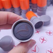 2PCS Correct/Incorrect Stamps, Random Shell Color Teacher Encouragement Stamps, Durable ABS Resin Round Stamps - Office Supplies - Teacher Tools - Portable Design, Suitable For Grading And Motivation Back To School, Halloween, Thanksgiving, Christmas - Multicolor - View 10