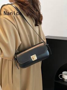 高品質女款 2026 新款多功能小方肩背包腋下包 - 黑色 - 查看 7