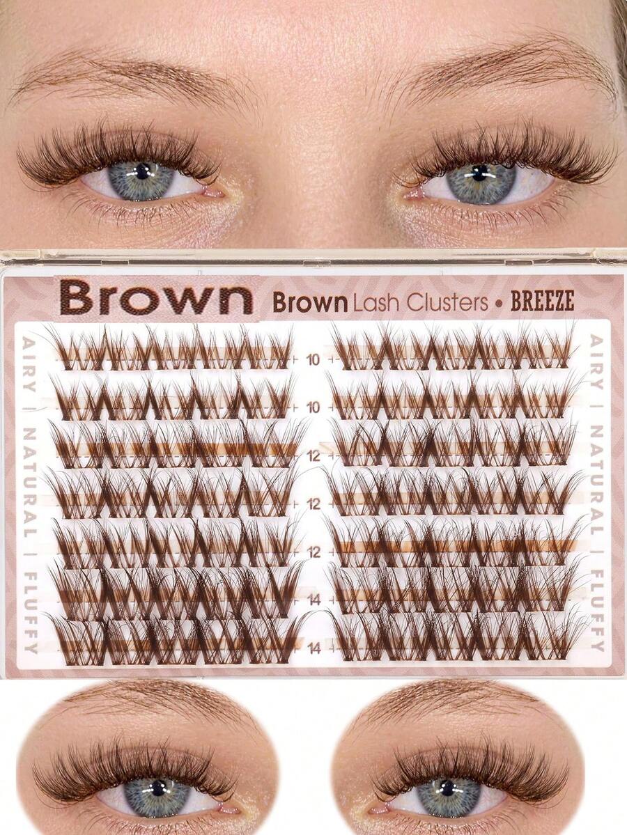 70簇 Breeze Spider 纖維感簇狀假睫毛 DD捲度 自然簇狀接睫毛 10-14mm 單簇睫毛 附隱形接睫毛條,適合日常佩戴,便攜 - LC - 查看 1
