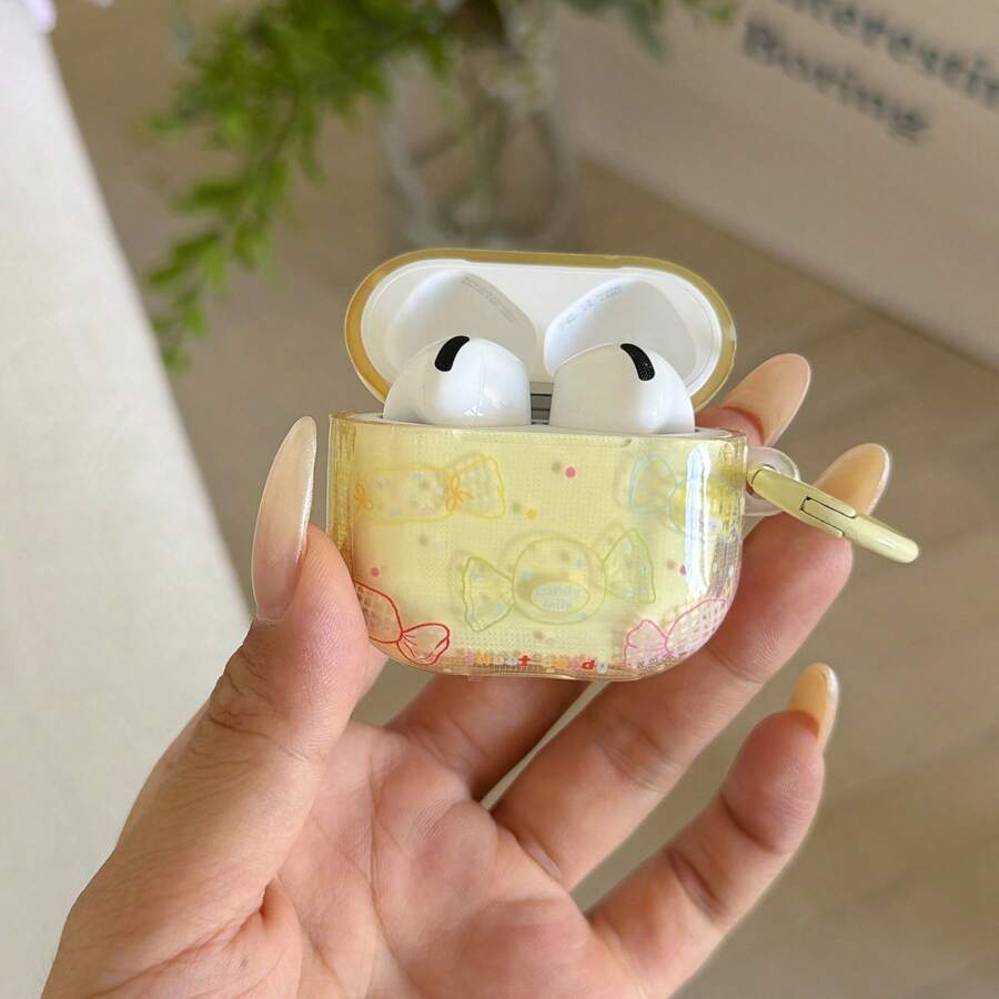 Korean Style Dopamine Candy Earphone Case With Hanging Ring, Compatible With AirPods 4th Gen, Cute Earphone Cover Compatible With Apple 2nd Gen 3rd Gen New Protective Case Pendant, Pro 3, Korean Style Earphone Case Pro 2, Girls Earphone Case Protective Cover, Spring/Summer Earphone Case, Birthday Gift, Holiday Gift