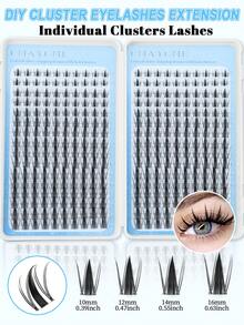 320 Pieces Of Card-Type Breathable False Eyelashes, Easy For DIY, Can Be Extended By 10 To 16 Millimeters. C-Shaped Curled, With A Clear And Moist Makeup Effect. Cartoon-Style Eyelashes, Triple Fish Tail Eyelashes And 3D Segmented False Eyelashes. - C - View 5