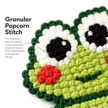 [DIY Pixel Bead Crochet Kit]Pixel Healing Frog Crochet Kit, Suitable For Adult Beginners Handmade Semi-Finished Product Set. Includes Full Set Of Tools (Random Color Accessories) And English Guide. No Bead Template Needed. Crochet Out Pixel Style, Can Make Keychains, Pendants - DIY Crochet Kit - View 4