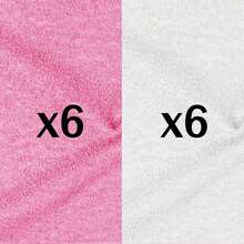 6/12/24pcs Face Towels, 10x10 Inch Highly Absorbent Soft Handkerchiefs, Machine Washable, Suitable For Bathroom, Gym, Hotel, Spa And Kitchen, Multiple Colors - Pink+White - View 17
