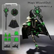 1 buah Figur Penyihir Ajaib DIY, 13+ Sendi, Seluruh Tubuh Dapat Digerakkan, Model Penyihir Rakitan Sendiri, Dekorasi Meja, Hadiah Ulang Tahun Kreatif, Hadiah Liburan, Hadiah Sempurna - MultiWarna - View 9